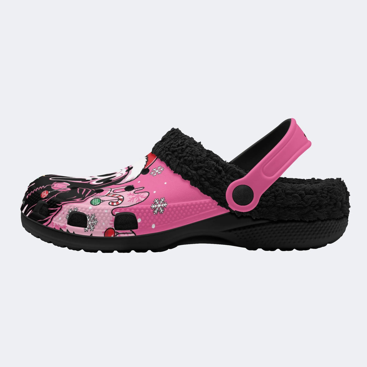 Gothmas Xmas Ghost‑ Fur Lined Slippers/Sandals