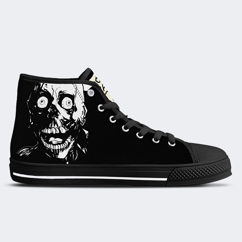 Unisex Tarman Totenkopf Druck - High Top Canvas