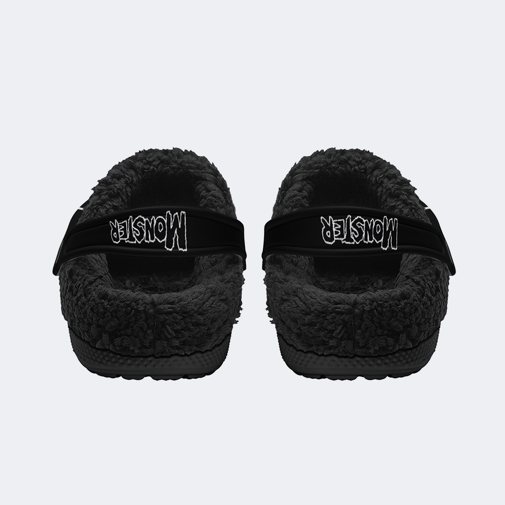 Unisex Monster Skull - Fur Lined Slippers