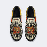 Tiger And Tiger Paw Print - Slip On Shoes