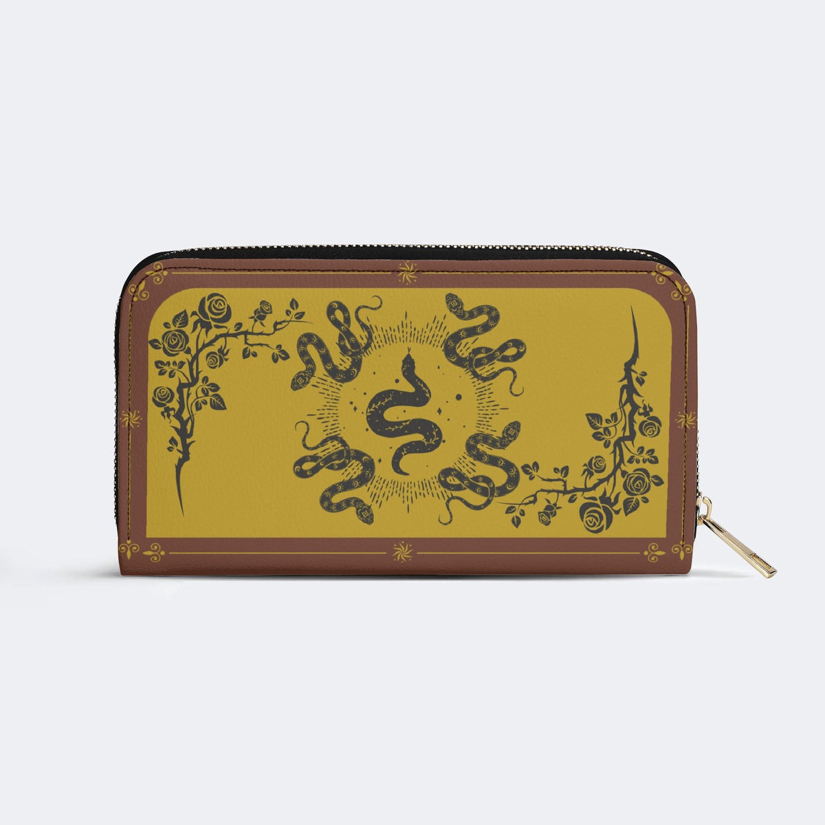 Inscribed Viper Print - Leather Wallet