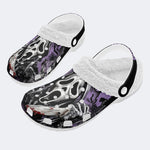 Gothic Scream Ghostface Knife Purple Smoke - Fur Lined Slippers/Sandals