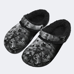 Halloween Nightmare Print - Fur Lined Slippers/Sandals