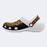 Yellow Gradient Skeleton Toes Skull - Fur Lined Slippers/Sandals