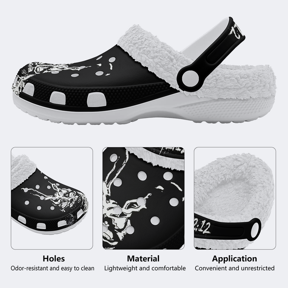 Unisex 28:06:42:12 Art Print - Fur Lined Slippers/Sandals