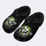 Punk Bone Skull - Fur Lined Slippers/Sandals
