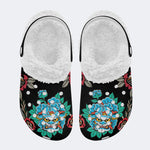 Tang Lion Art Print - Fur Lined Slippers/Sandals