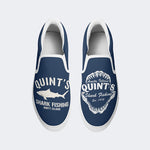 Shark Fishing Jaws Retro Unisex - Slip On Shoes