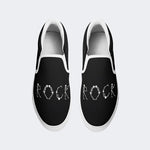 Unisex Retro Rock Music Art Illustration Print - Slip On Shoes