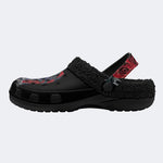 Vintage Tattoo Skull - Fur Lined Slippers/Sandals