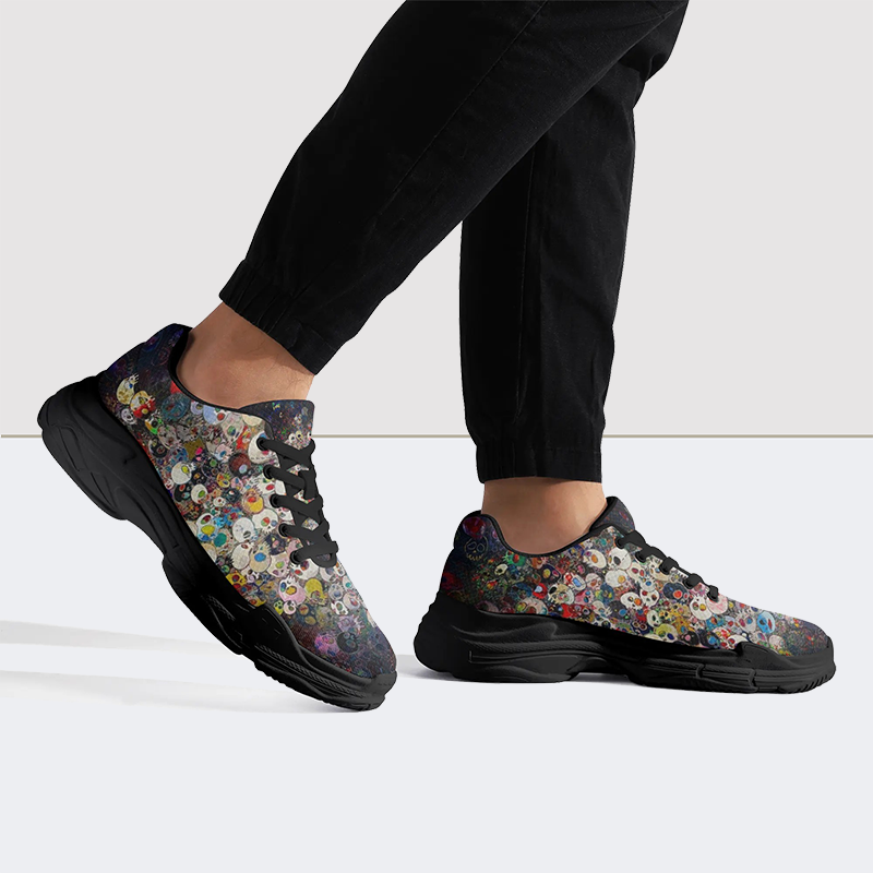 Classic Skull Print Chunky Sneakers