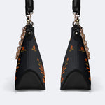Heart Eyes Print - Leather Crossbody Bag
