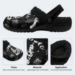 Snake And Beath Moth Print - Fur Lined Slippers/Sandals