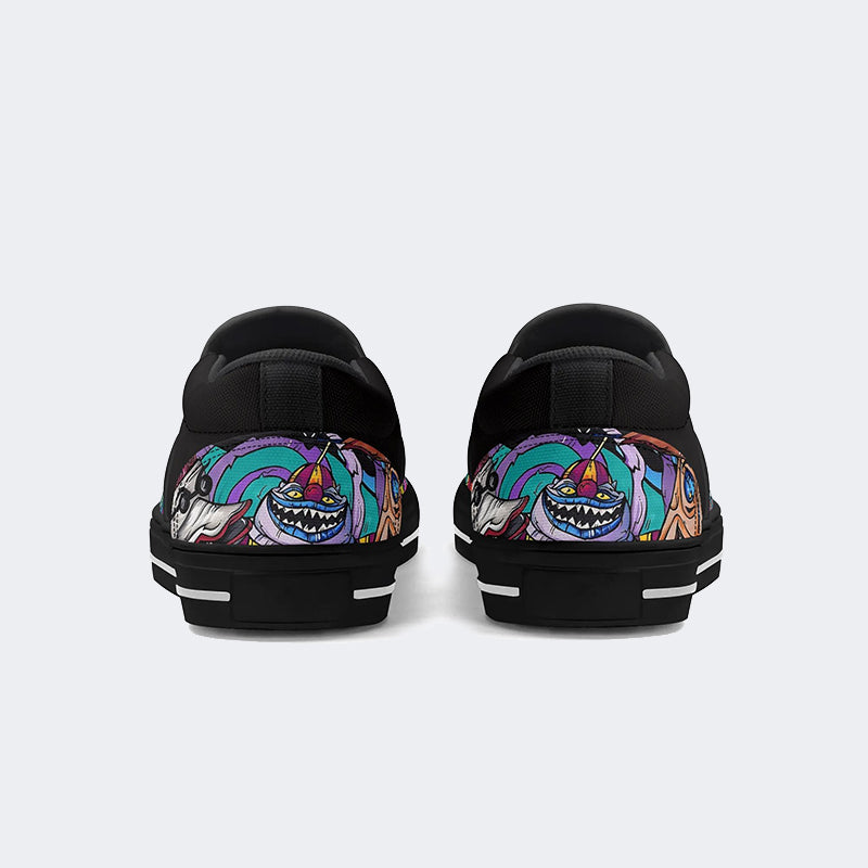 Unisex Halloween Horror Print - Slip On Shoes