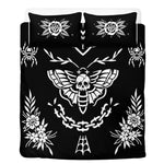 Death Moth Vintage Print - Three Piece Bedding Set