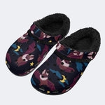 Witchy Starry Bats - Fur Lined Slippers/Sandals