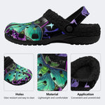Gothic Luna Moth - Fur Lined Slippers/Sandals