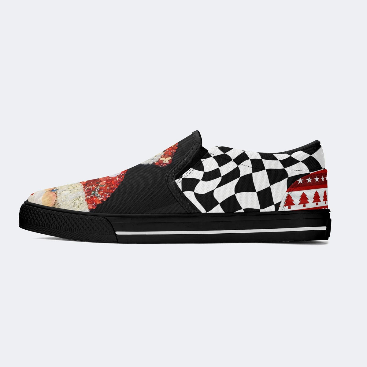 Funny Santa Claus Print - Slip On Shoes