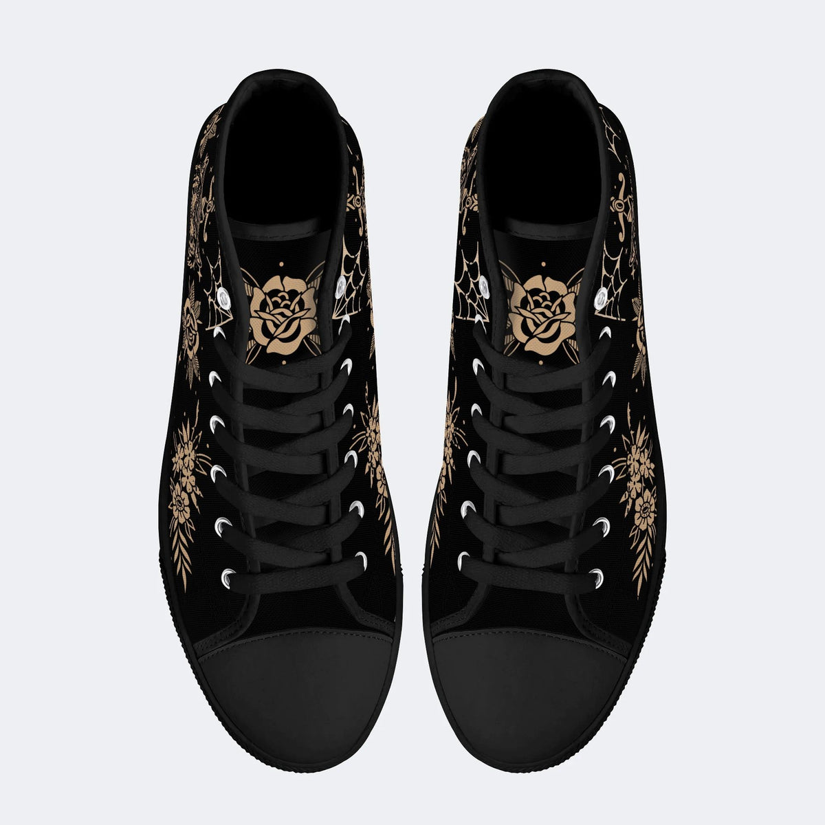 Old School Tiger Print - High Top Canvas