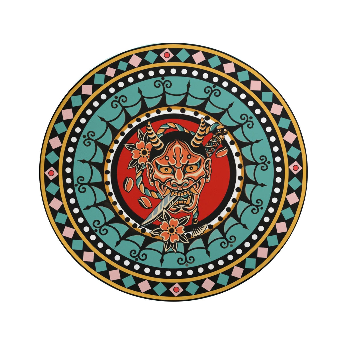 Devil Head With Sword - Floor Mat