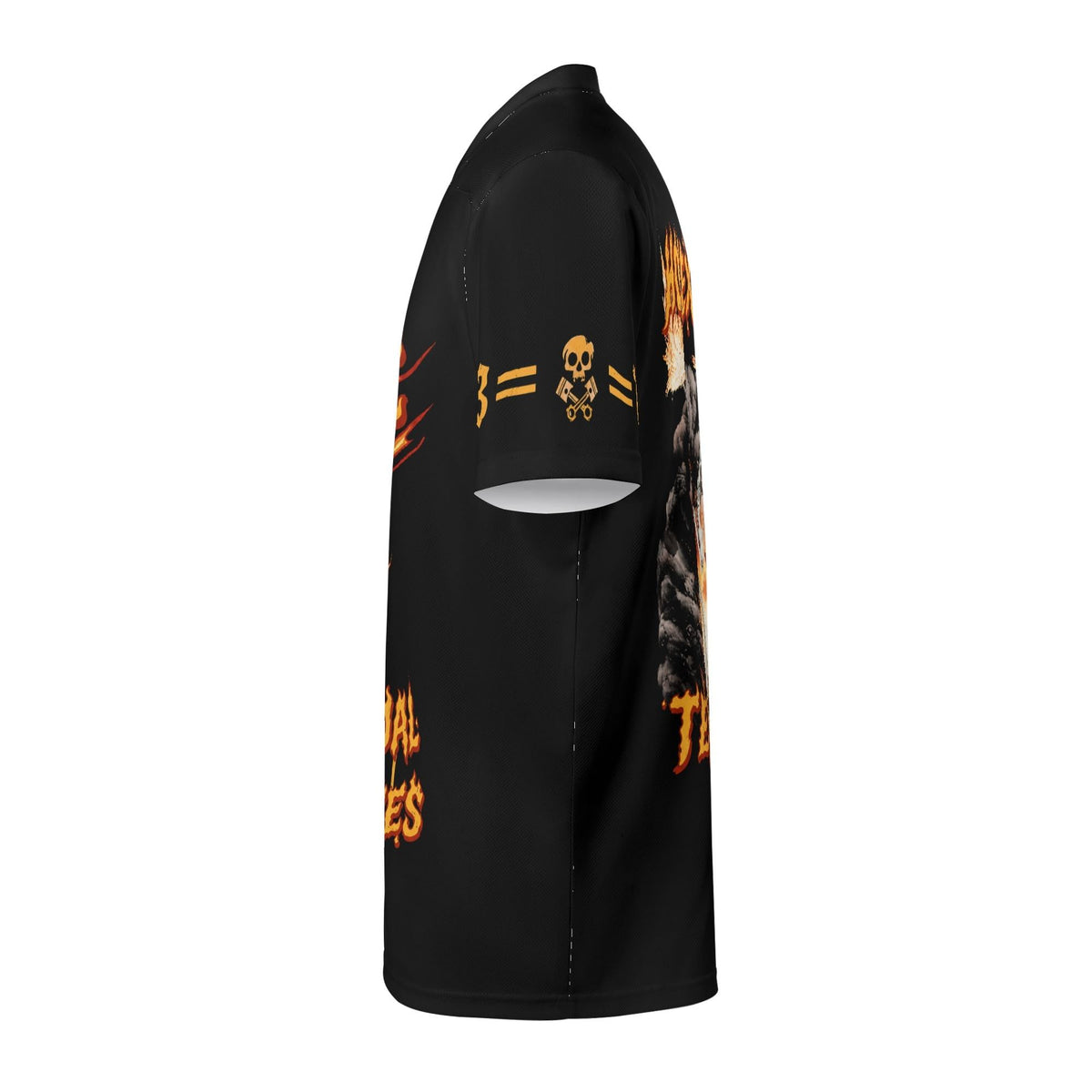 Flame Skull Metal Art - Men's All Over Printing Rugby Jersey
