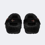 Horror Devil's Palm Print - Fur Lined Slippers/Sandals