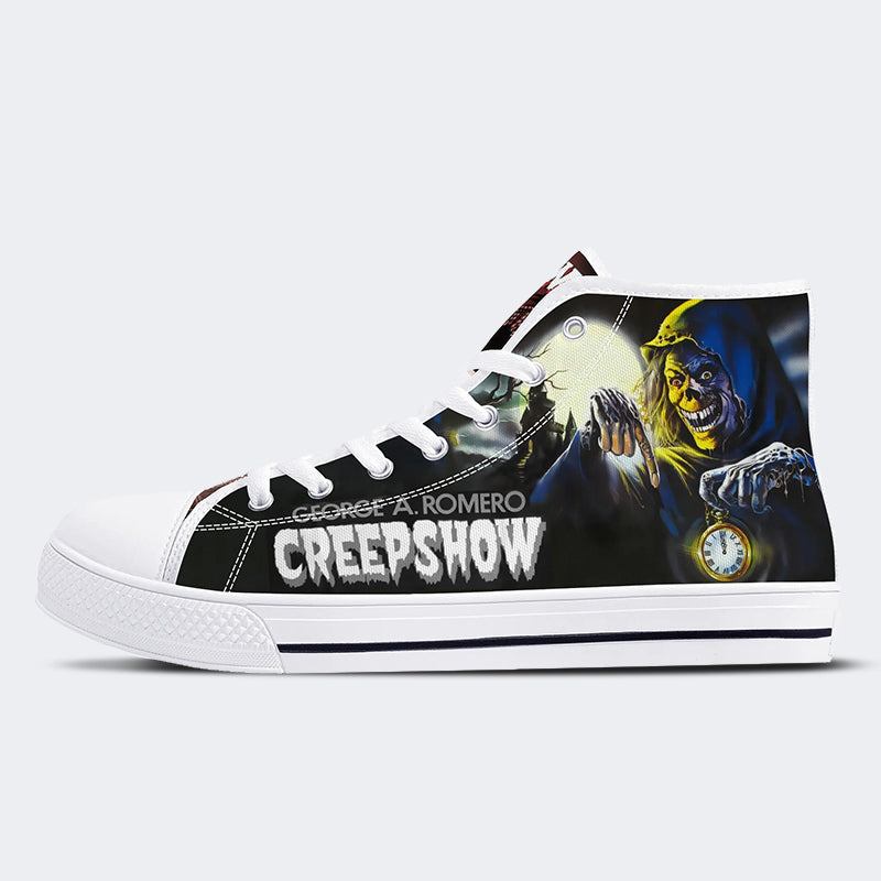 Horror Movie Vintage Graphic Print - High Top Canvas