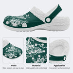 Death Moth Vintage Print - Fur Lined Slippers/Sandals