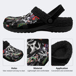 Gothmas Horror Mask‑ Fur Lined Slippers/Sandals