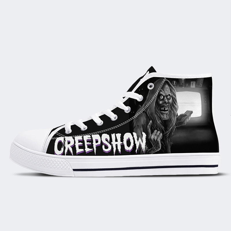 Horror Movie Vintage Graphic Print - High Top Canvas