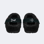 Skeleton Hand Skull Cross - Fur Lined Slippers/Sandals