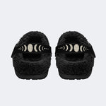 Retro Starry Sky Mushroom Print - Fur Lined Slippers/Sandals