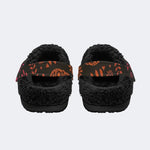 Floral Sugar Skull - Fur Lined Slippers/Sandals