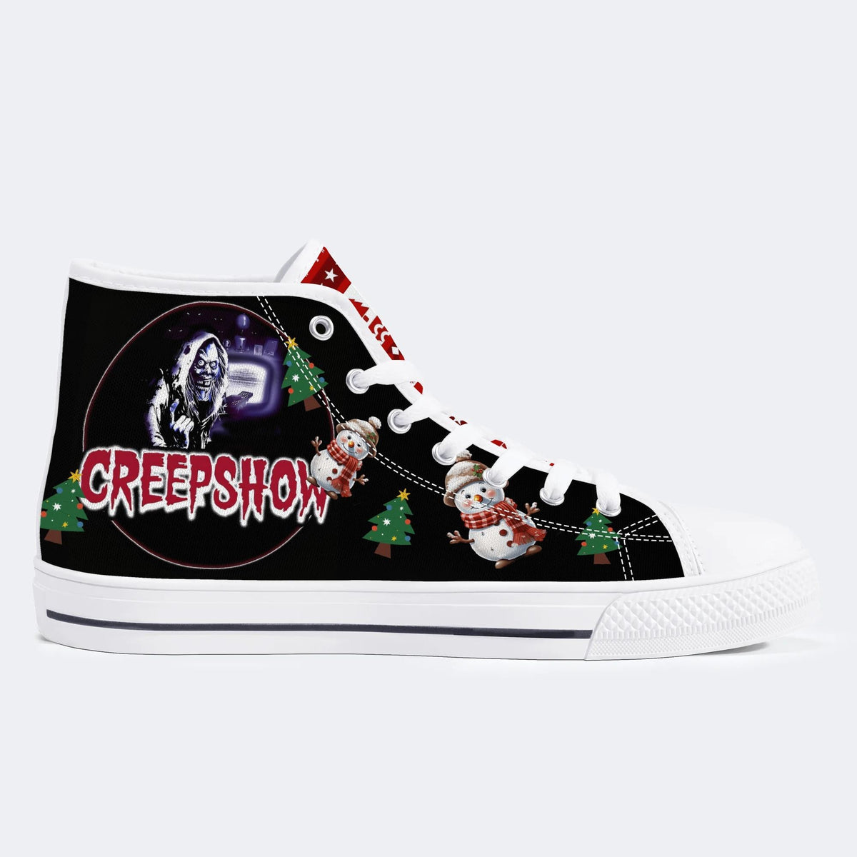 Horror Movie Vintage Graphic Print - High Top Canvas
