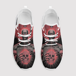 Skull Print Mesh Knit Sneakers