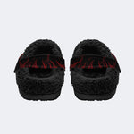 Gothic Fire Bat Skull - Fur Lined Slippers/Sandals
