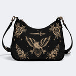 Golden Eagle Print - Leather Crossbody Bag