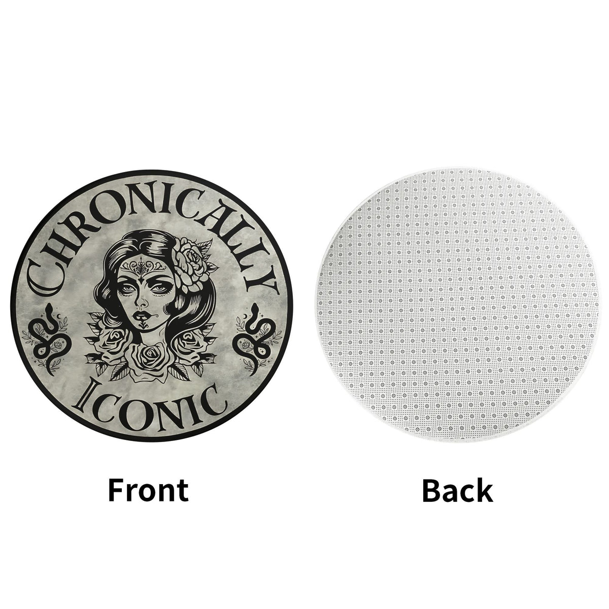 Retro Beauty And Snake Print - Floor Mat