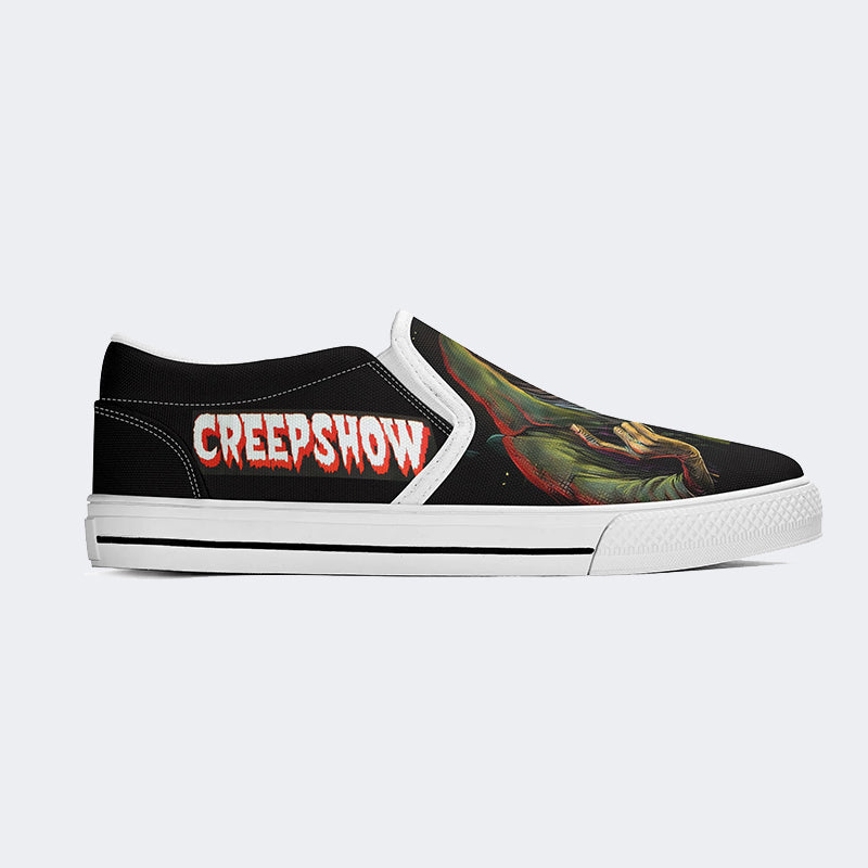 Horror Movie Vintage Graphic Print - Slip On Shoes