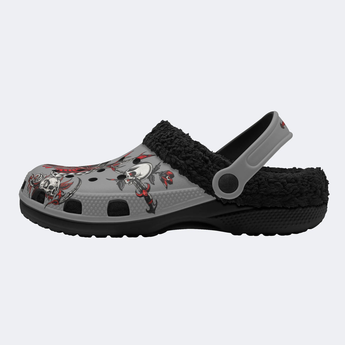 Horror Sword Snake Print - Fur Lined Slippers/Sandals