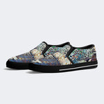 Unisex Skull Tree Graphic Print - Slip On Shoes