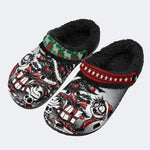 Christmas Dark Art Print - Fur Lined Slippers/Sandals