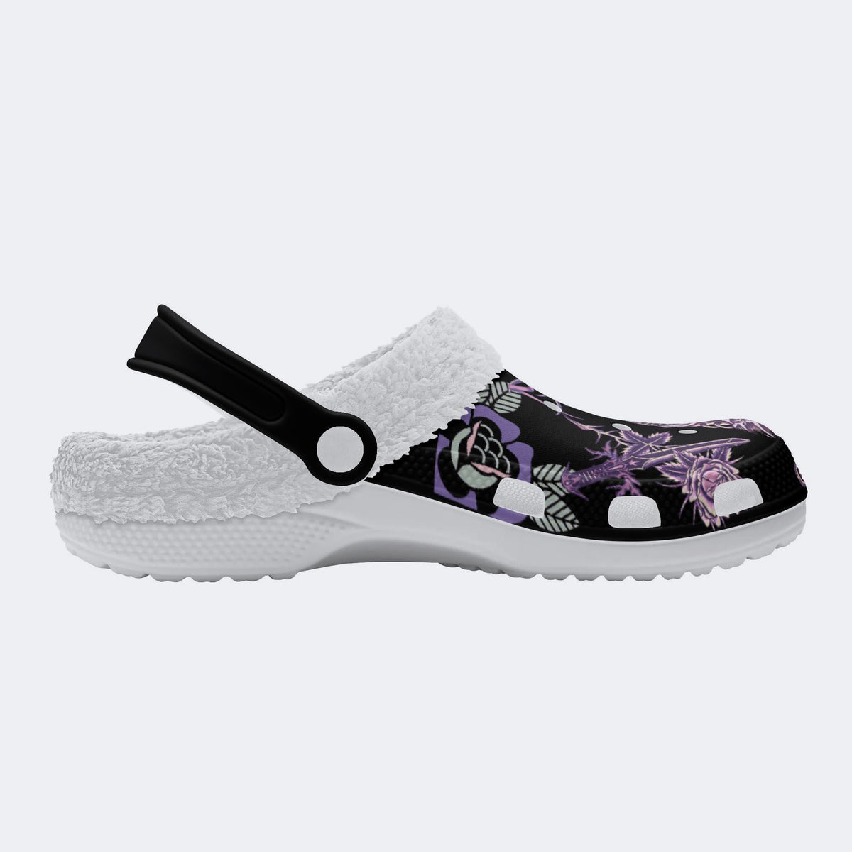 Unisex Devil Art Print - Fur Lined Slippers/Sandals