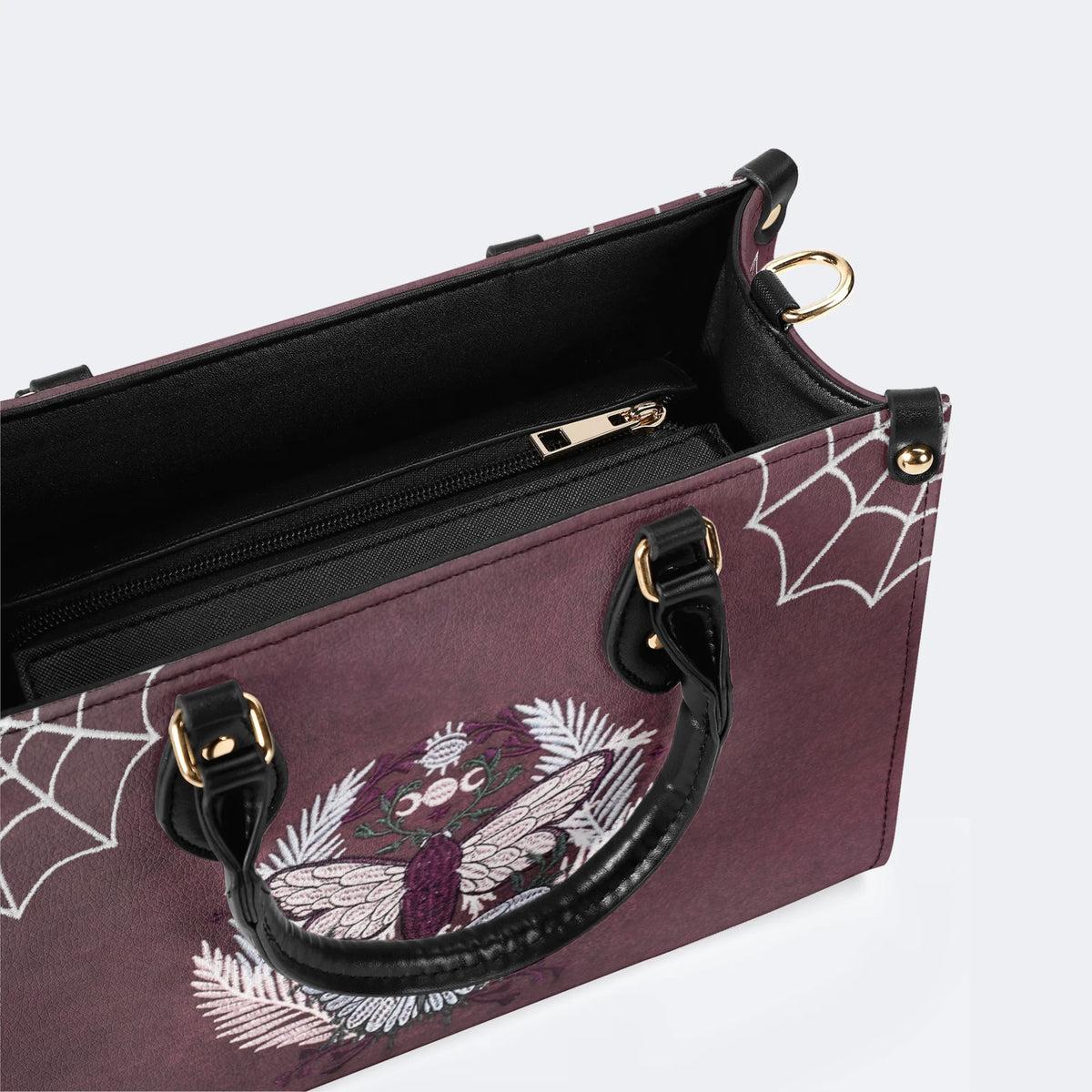 Trivia Moth Print - Leather Handbag