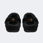 Old School Flame Tiger Print - Fur Lined Slippers/Sandals