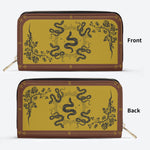 Inscribed Viper Print - Leather Wallet