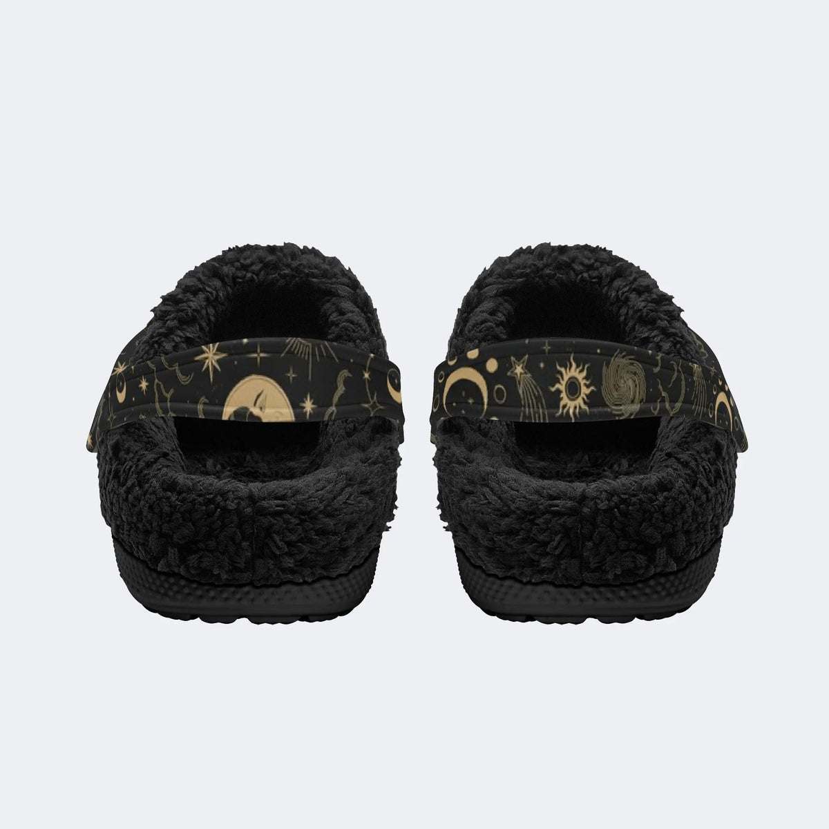 Gothic Sun Moon - Fur Lined Slippers/Sandals