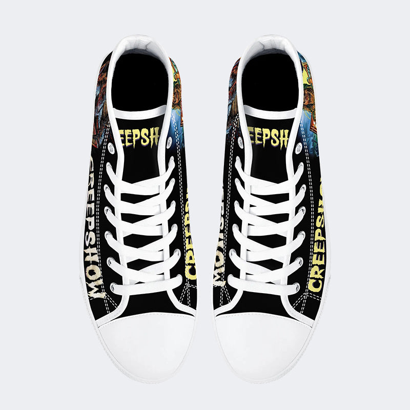 Horror Movie Vintage Graphic Print - High Top Canvas