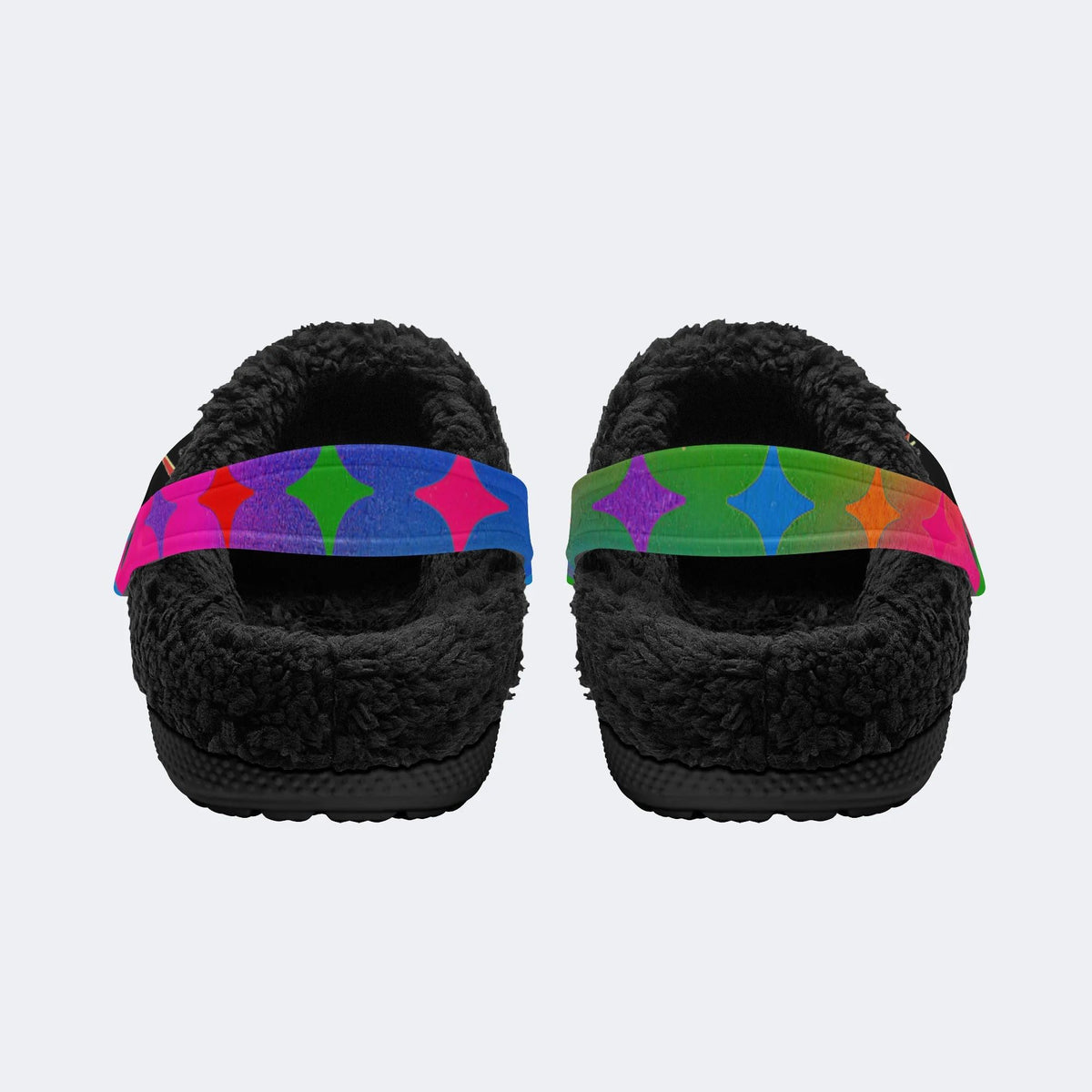 Horror Monster Print - Fur Lined Slippers/Sandals