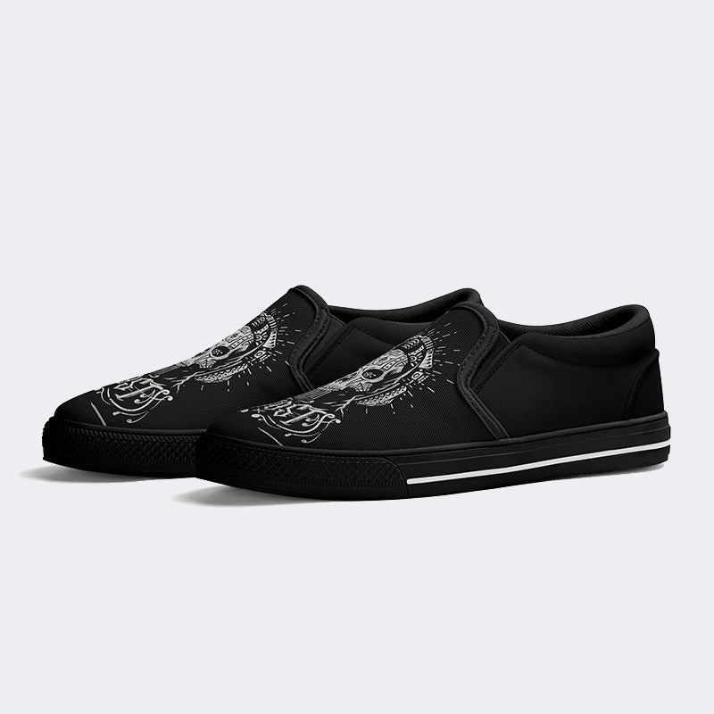 Horror-Totenkopf-Geist - Slip-On Schuhe 